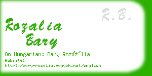 rozalia bary business card